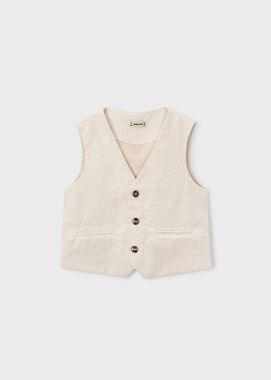 Chaleco Lino Suiting Avena Mez Mayoral
