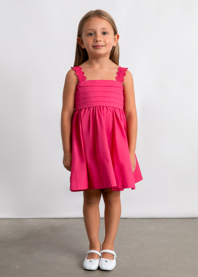 Vestido Saten Puntillas Clavel Mayoral