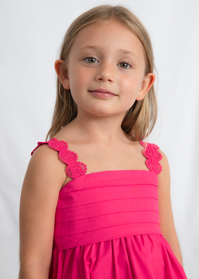 Vestido Saten Puntillas Clavel Mayoral