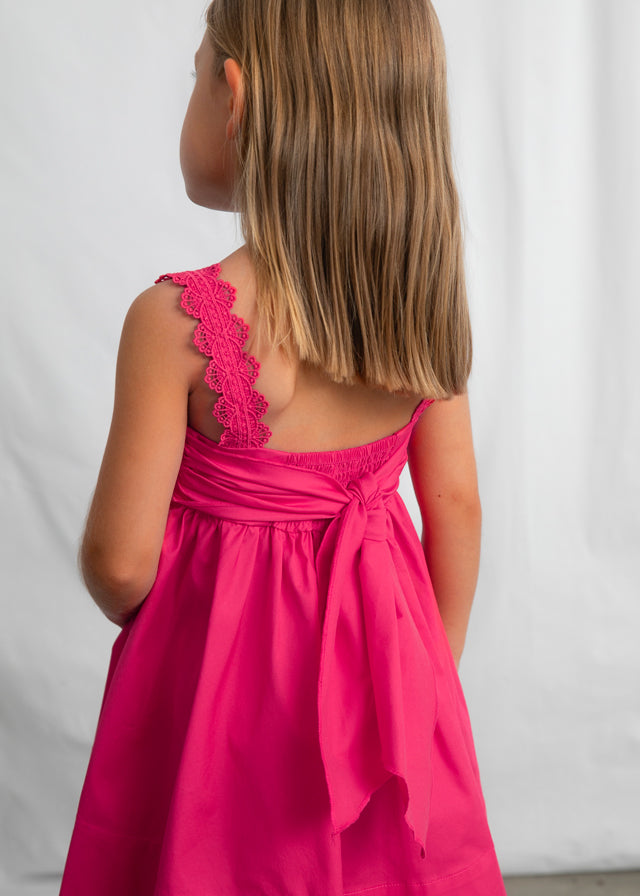 Vestido Saten Puntillas Clavel Mayoral