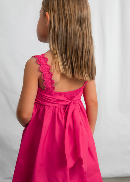 Vestido Saten Puntillas Clavel Mayoral