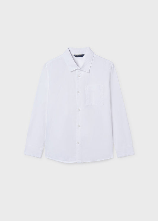 Camisa Cuello Camisero Blanco Mayoral