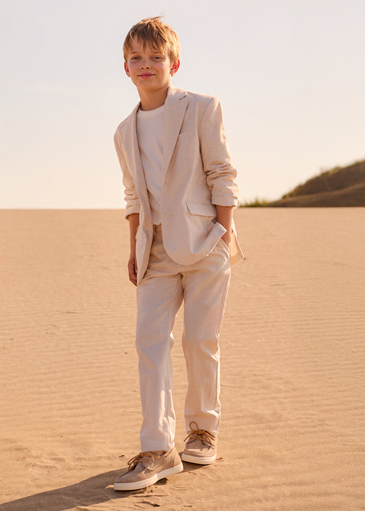 Pantalon Lino Suiting Avena Mez