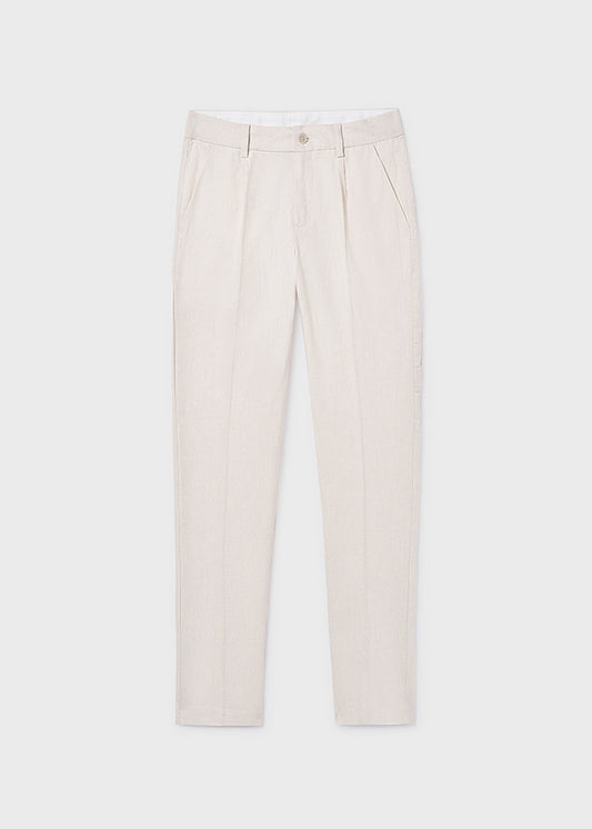 Pantalon Lino Suiting Avena Mez