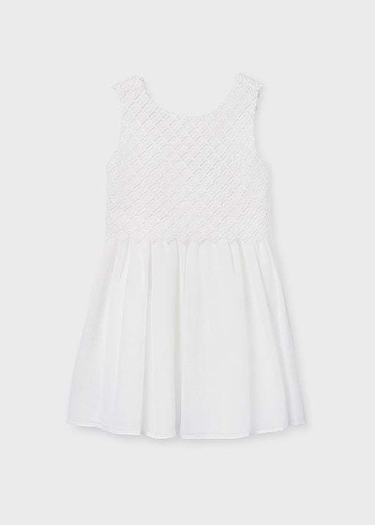 Vestido Combinado Guipur Nata Mayoral