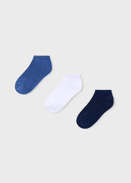 Set 3 Calcetines Lisos Añil Mayoral