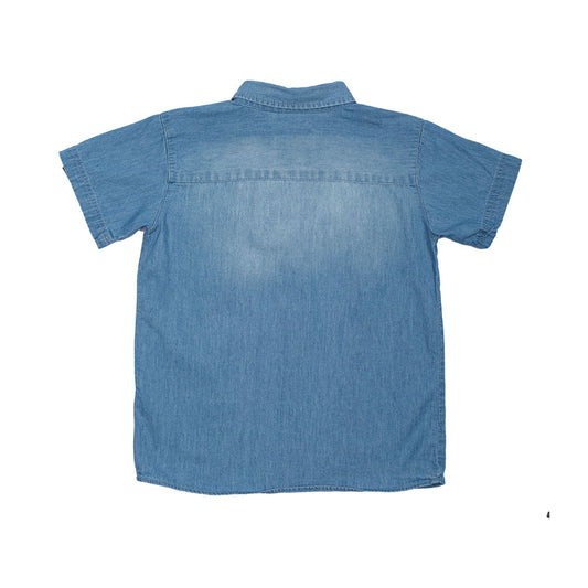 Camisa niño jeans celeste Pillin - detalle