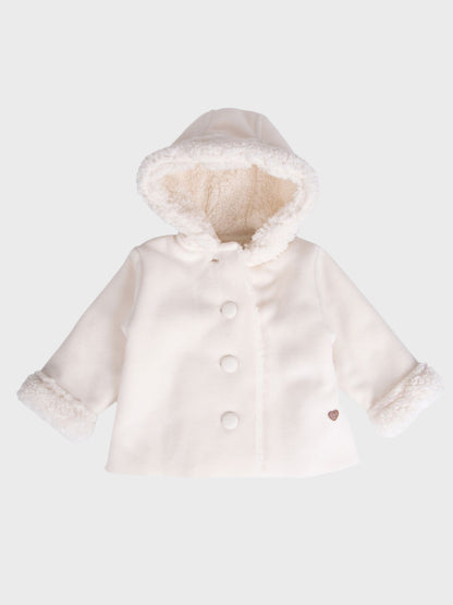 ABRIGO NIÑA CHIPORRO BLANCO PILLIN
