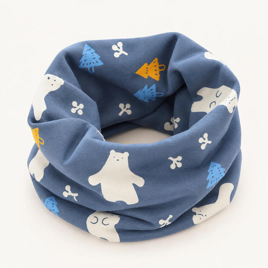 Cuello de Algodón Ositos Azul