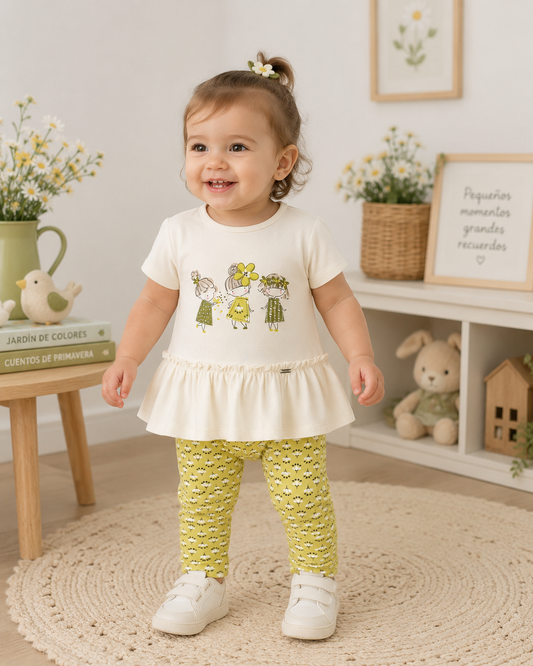 Conjunto Niña 2 Piezas Polera y Calza Pistacho Mayoral