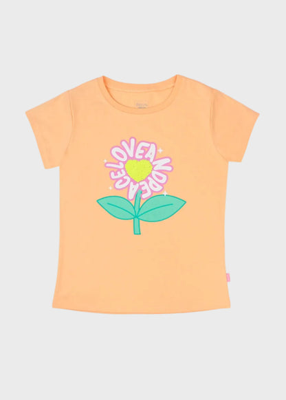 POLERA NIÑA ESTAMPADOS NARANJO