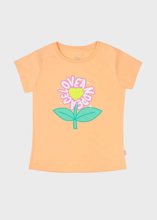 POLERA NIÑA ESTAMPADOS NARANJO