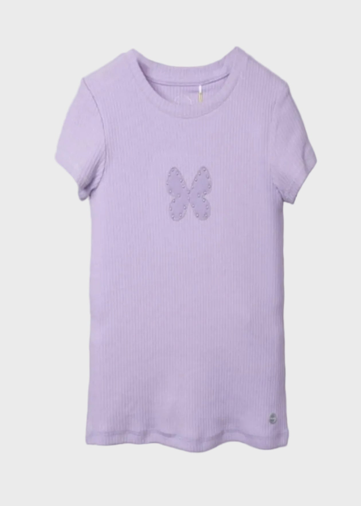 POLERA NIÑA LILA MARIPOSA