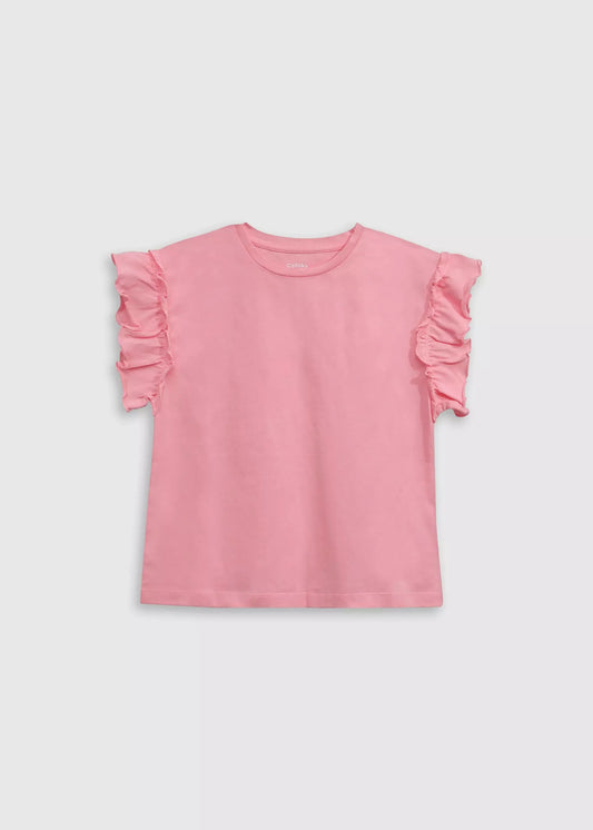 POLERA NIÑA BASICA ROSADA