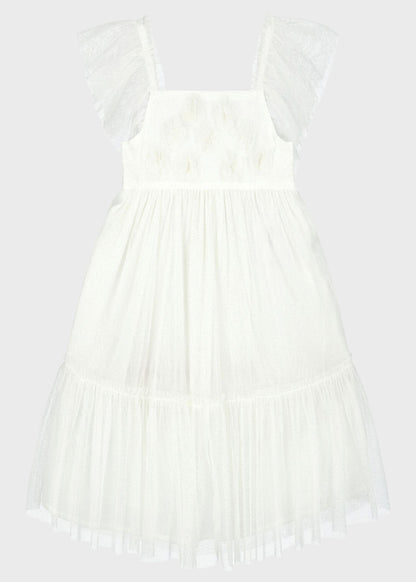 VESTIDO NIÑA TUL CRUDO MAYORAL