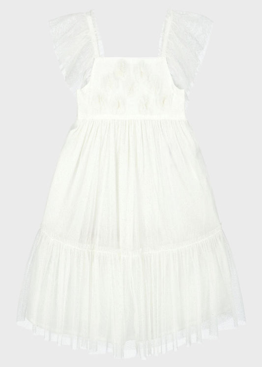 VESTIDO NIÑA TUL CRUDO MAYORAL