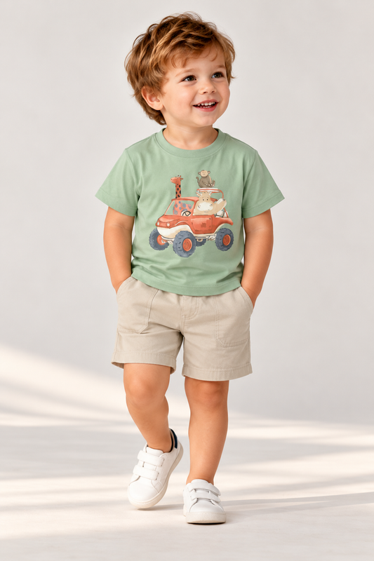 Polera Niño MC Vehiculo Matcha Mayoral