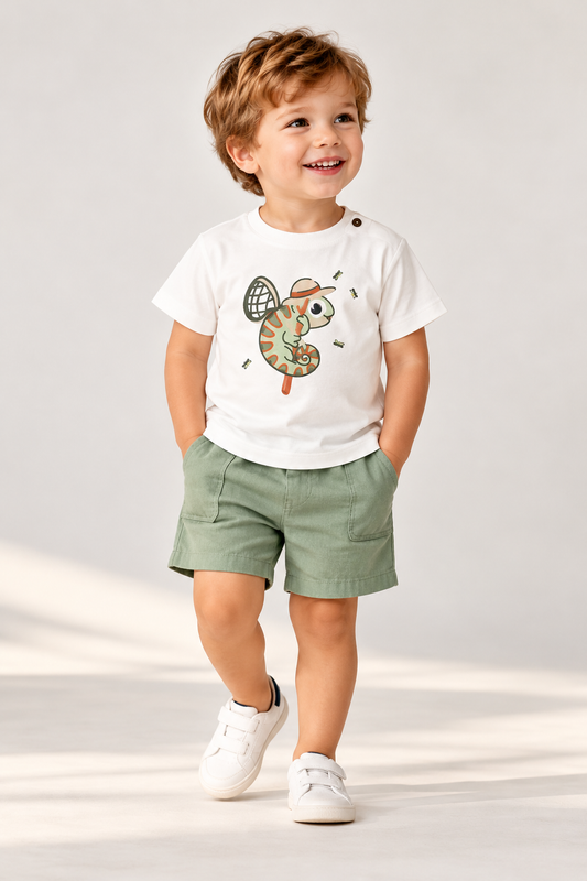 Polera Niño MC Apliques Nata Mayoral