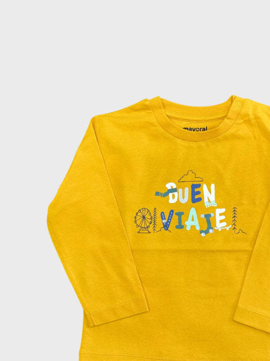 Polera niño Buen Viaje mostaza Mayoral - detalle