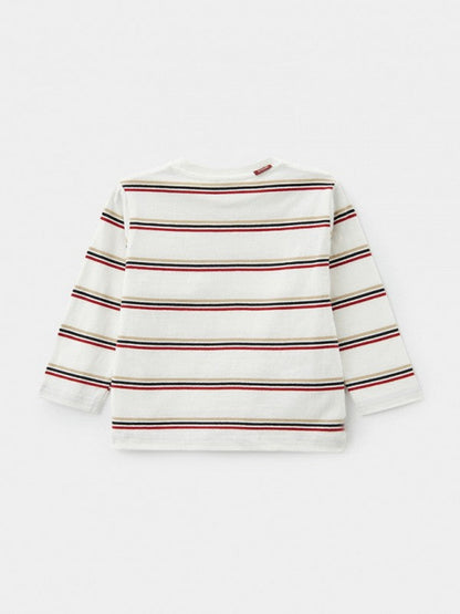 POLERA NIÑO LINEAS ROJO MAYORAL