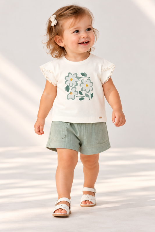 Polera Niña MC Flores Crulago Mayoral
