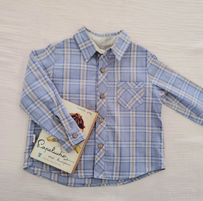 CAMISA NIÑO CUADRILLE CELESTE BEA FRIAS
