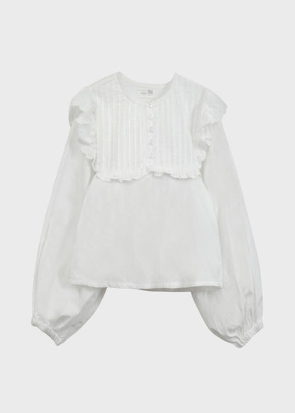 BLUSA NIÑA ML BLANCA