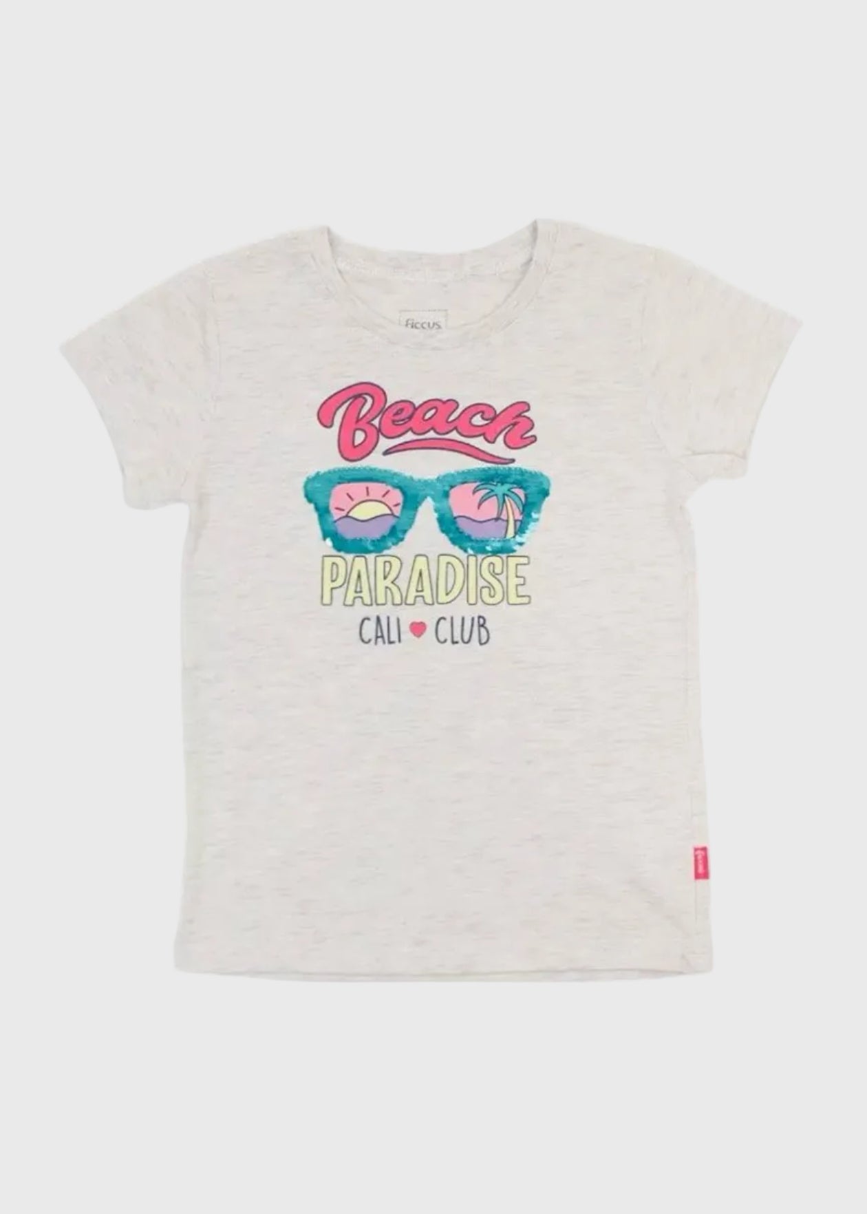 POLERA NIÑA GRIS MELANGE