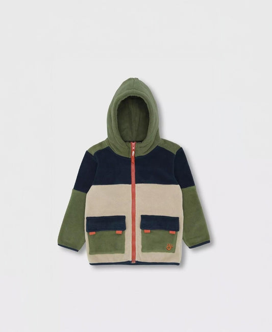 POLAR NIÑO COMBINADO VERDE