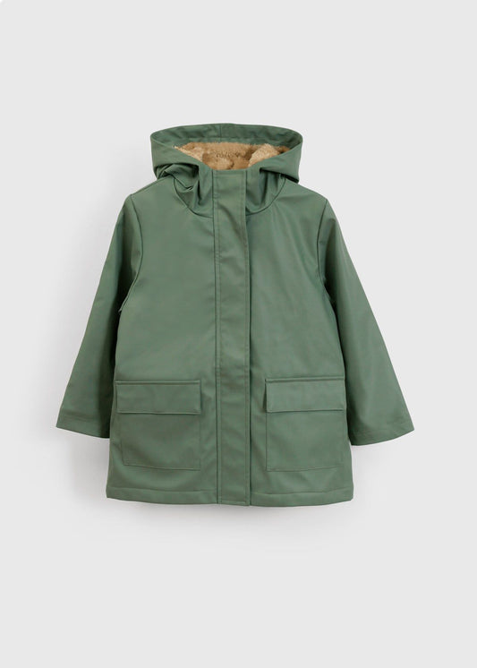 CHAQUETA IMPERMEABLE NIÑO VERDE ENGOMADA