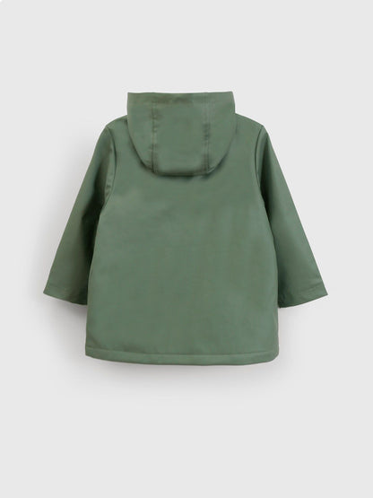 CHAQUETA IMPERMEABLE NIÑO VERDE ENGOMADA