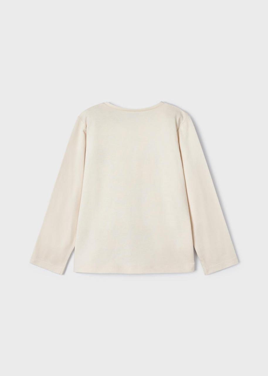 Polera Niña Corazones Garbanzo