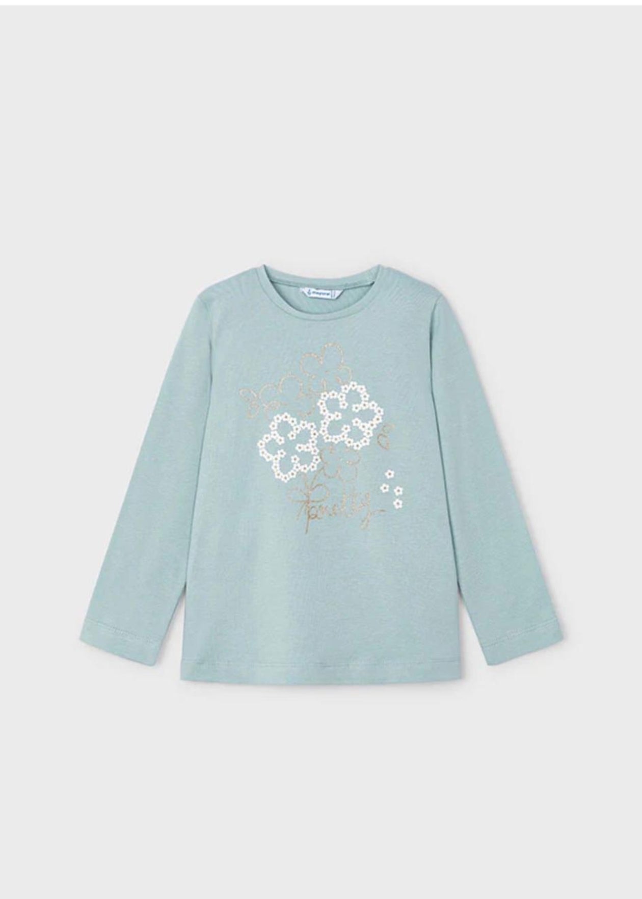 Polera Niña Manga Larga — Flores Jade Mayoral