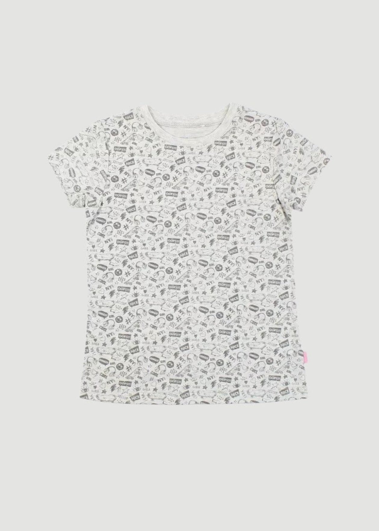 POLERA NIÑA GRIS MELANGE