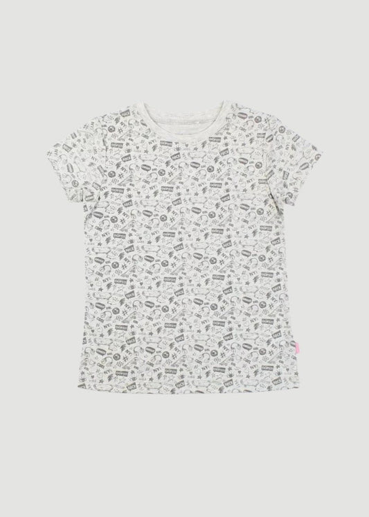 POLERA NIÑA GRIS MELANGE