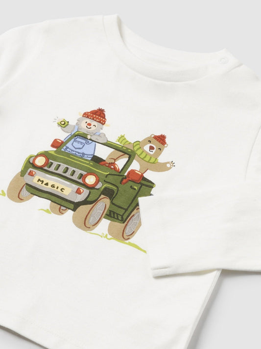 Polera niño auto osos Mayoral - detalle