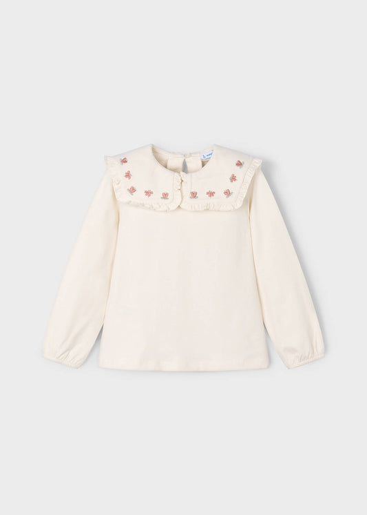 POLERA NIÑA ML CUELLO VOLENTES MACCHIATO MAYORAL