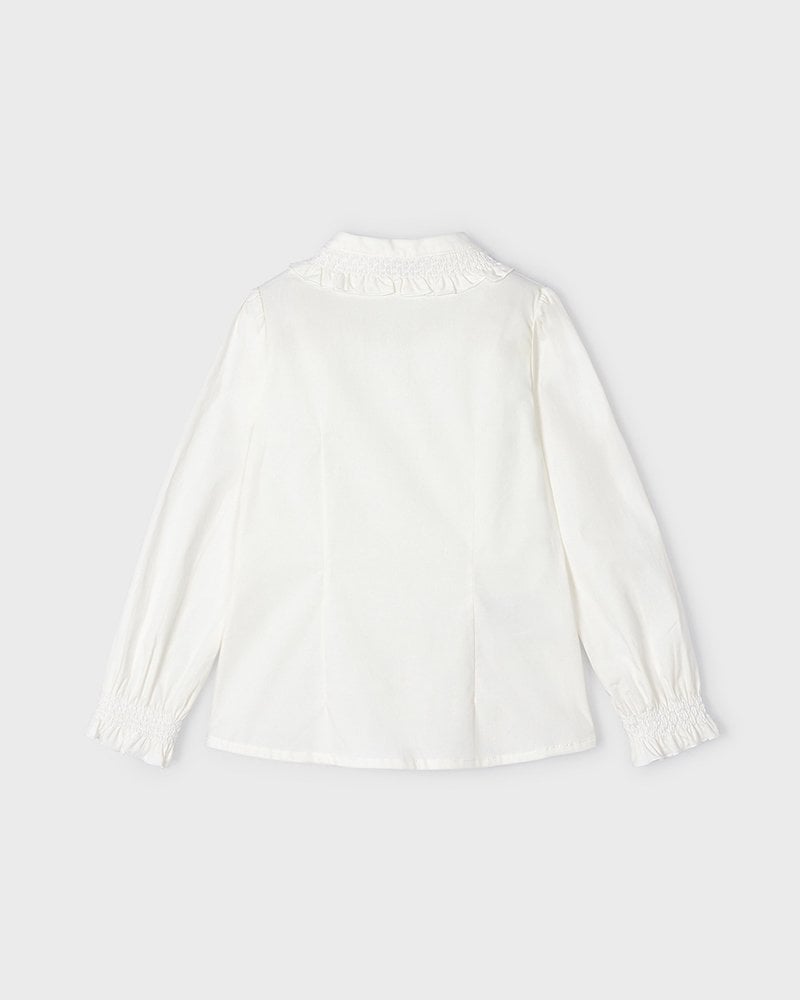 BLUSA NIÑA POPELIN BLANCO MAYORAL