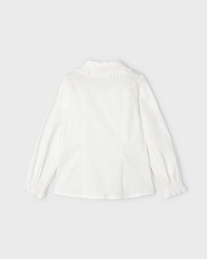 BLUSA NIÑA POPELIN BLANCO MAYORAL