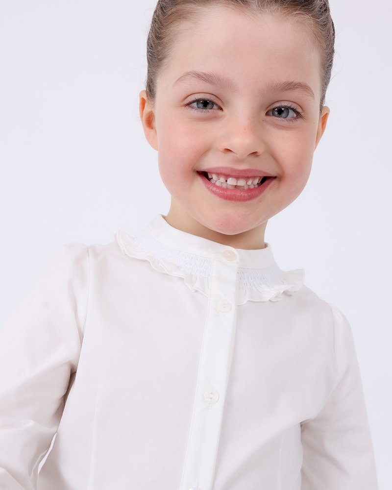 BLUSA NIÑA POPELIN BLANCO MAYORAL