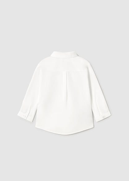 CAMISA NIÑO CEREMONICA CON PAJARITA NATURAL MAYORAL