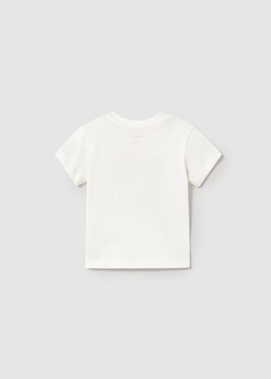 Polera niño manga corta nata Mayoral - detalle animales