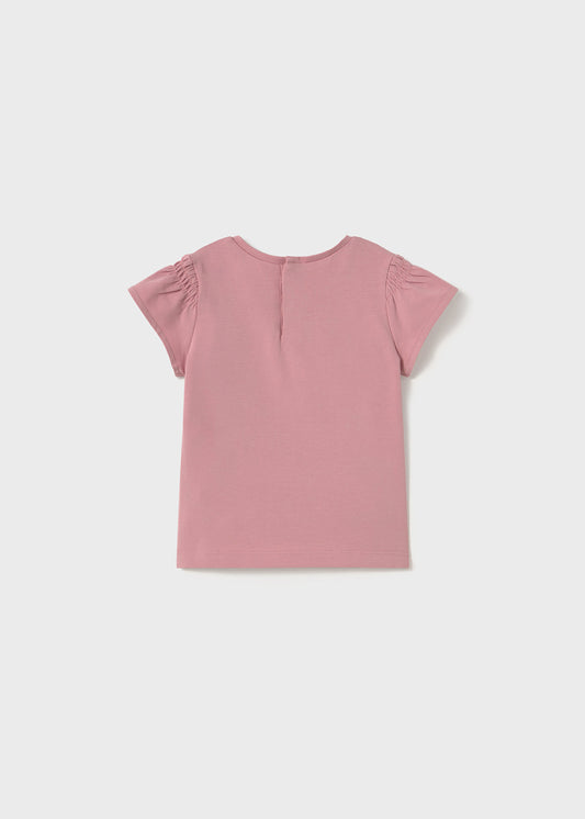 Polera niña rosado corazón Mayoral - detalle