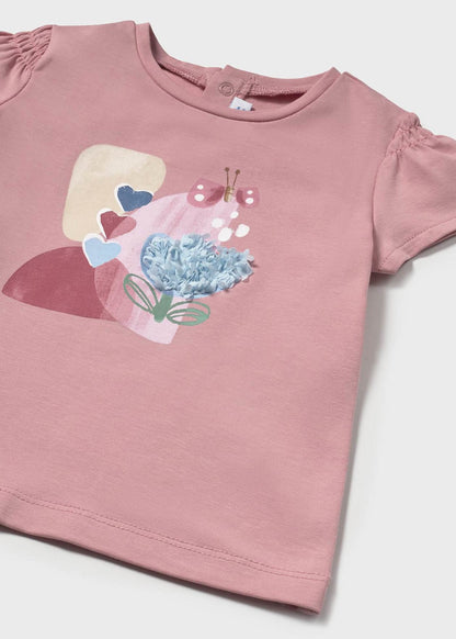 POLERA NIÑA ROSADO CORAZON MAYORAL