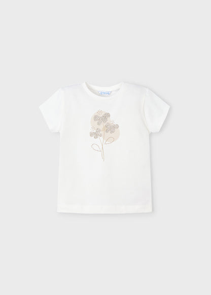 POLERA NIÑA CRUDO FLORES MAYORAL