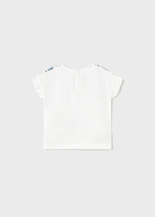 Polera niña blanco Mayoral - detalle