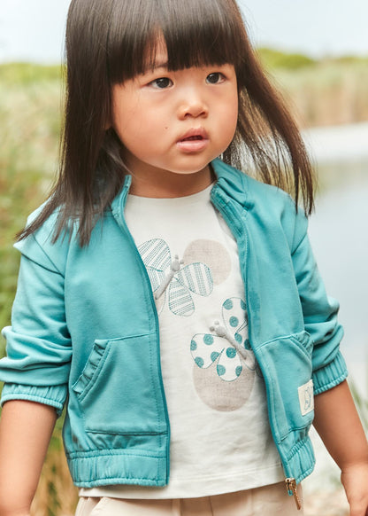 POLERA NIÑA FLORES CRUDO MAYORAL