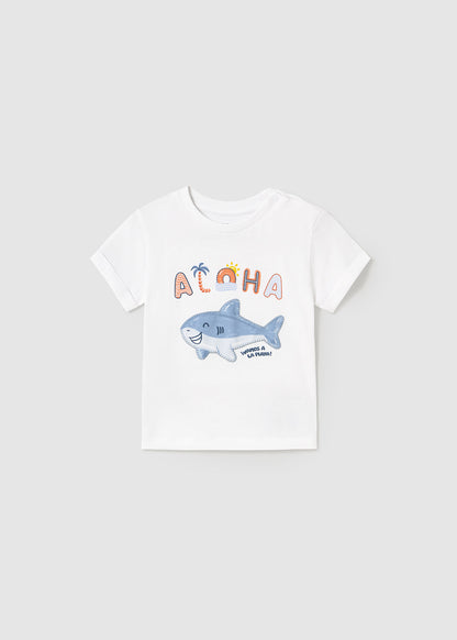 POLERA NIÑO ALOHA BLANCO MAYORAL