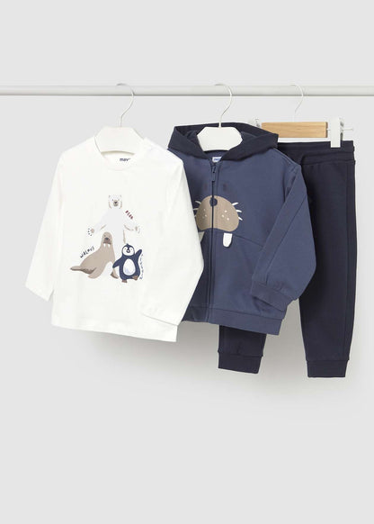 CONJUNTO NIÑO 3 PIEZAS POLERON POLERA BUZO BALLENA MAYORAL