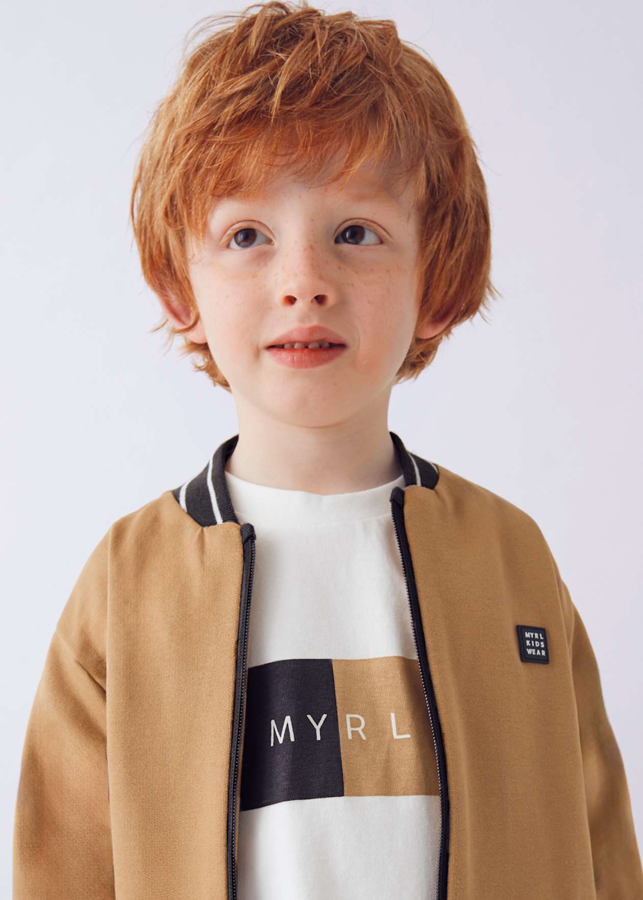 CONJUNTO NIÑO 3 PIEZAS CHAQUETA POLERA BUZO CARAMELO MAYORAL